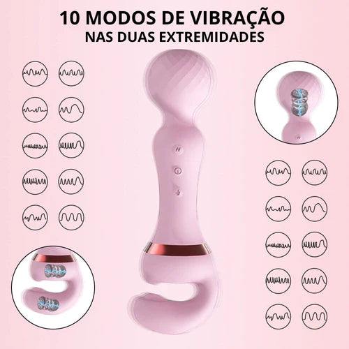 Vibrador Varinha Estimuladora de Clitoris e Ponto G - Prazer de Luxo