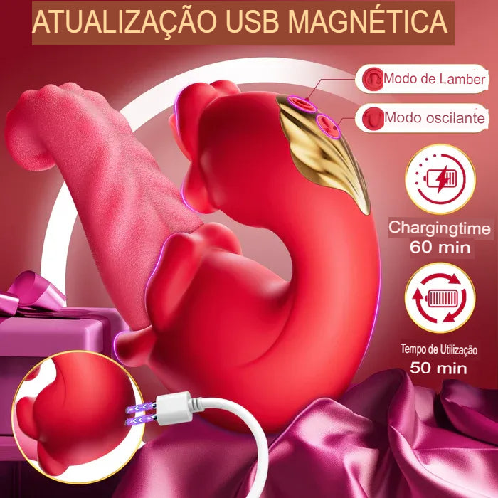 Vibrador Rose 3 em 1