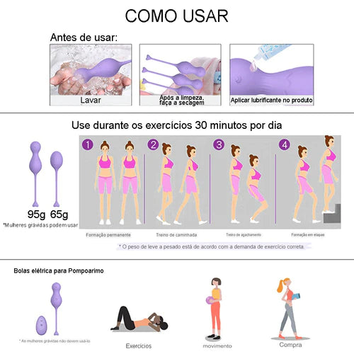 Pompoarismo 3 em 1 com controle - Prazer de Luxo