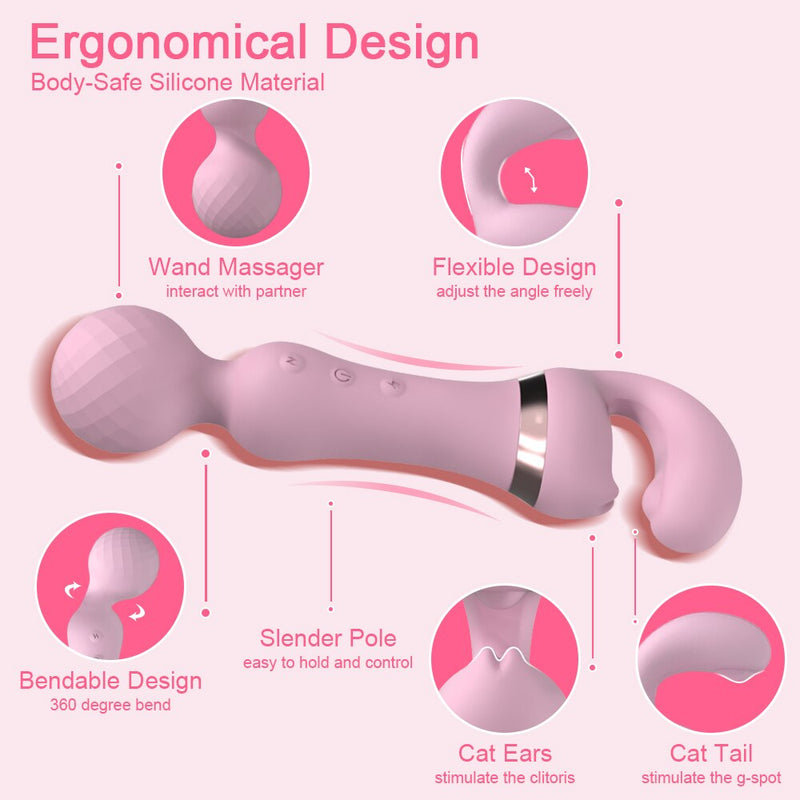 Vibrador Varinha Estimuladora de Clitoris e Ponto G - Prazer de Luxo