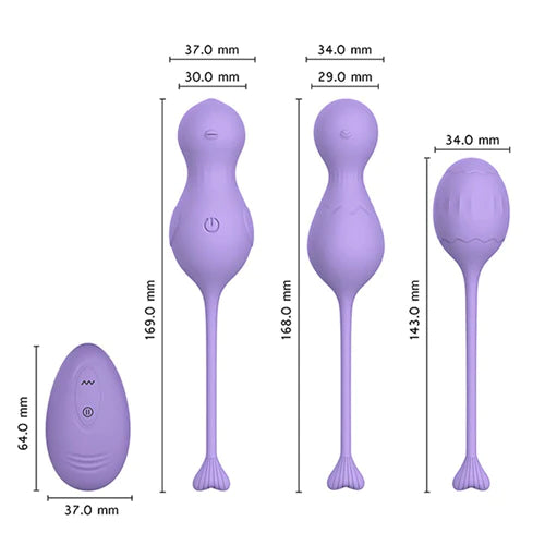 Pompoarismo 3 em 1 com controle - Prazer de Luxo