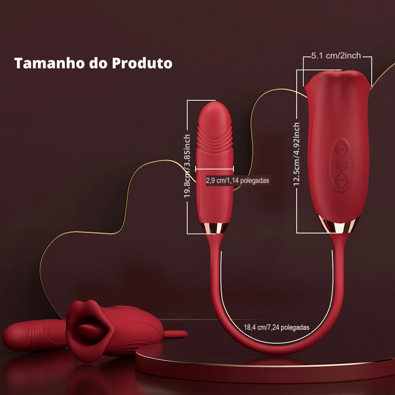 Masturbador Vibra Morde e Suga Boca de Mel II - Prazer de Luxo