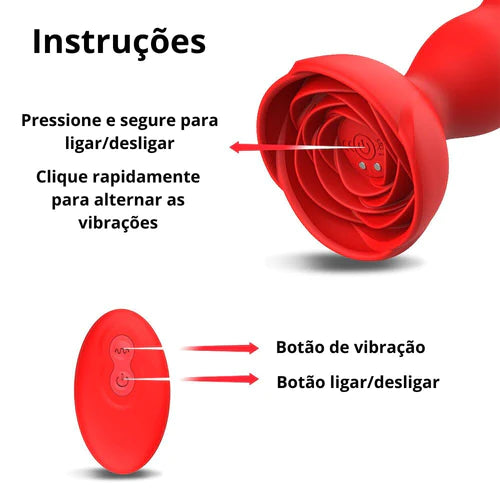 Plug e Vibrador Vênus 10 Modos - Prazer de Luxo