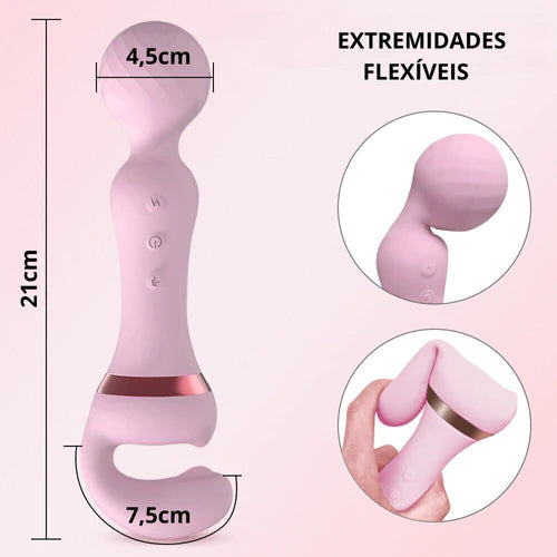 Vibrador Varinha Estimuladora de Clitoris e Ponto G - Prazer de Luxo