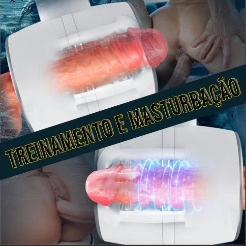 Masturbador Masculino Manual Telescópico Automático de 3 Frequências - Prazer de Luxo